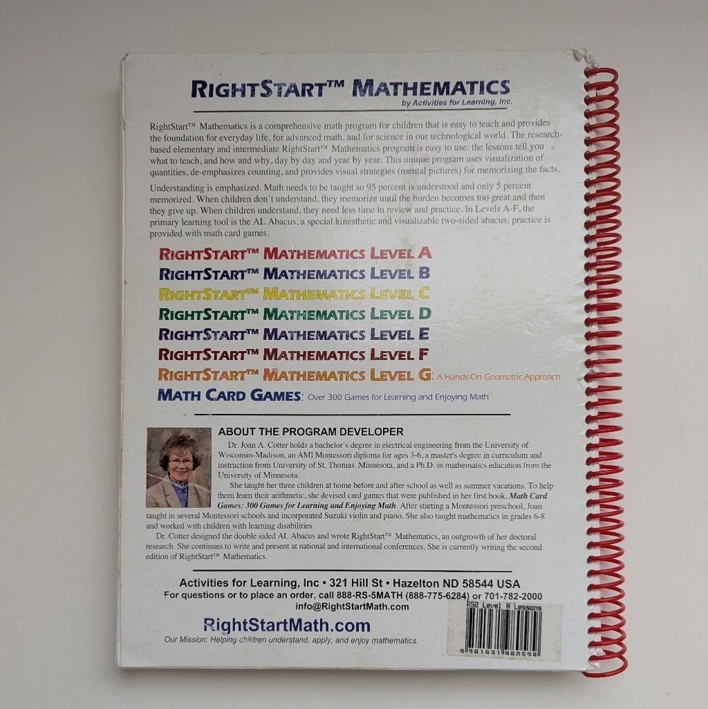 RightStart Math Level A Lessons Book - Picture 5 of 5